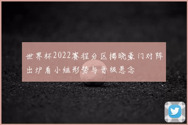 世界杯2022赛程分区揭晓豪门对阵出炉看小组形势与晋级悬念